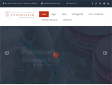 Tablet Screenshot of francisfoundation.org